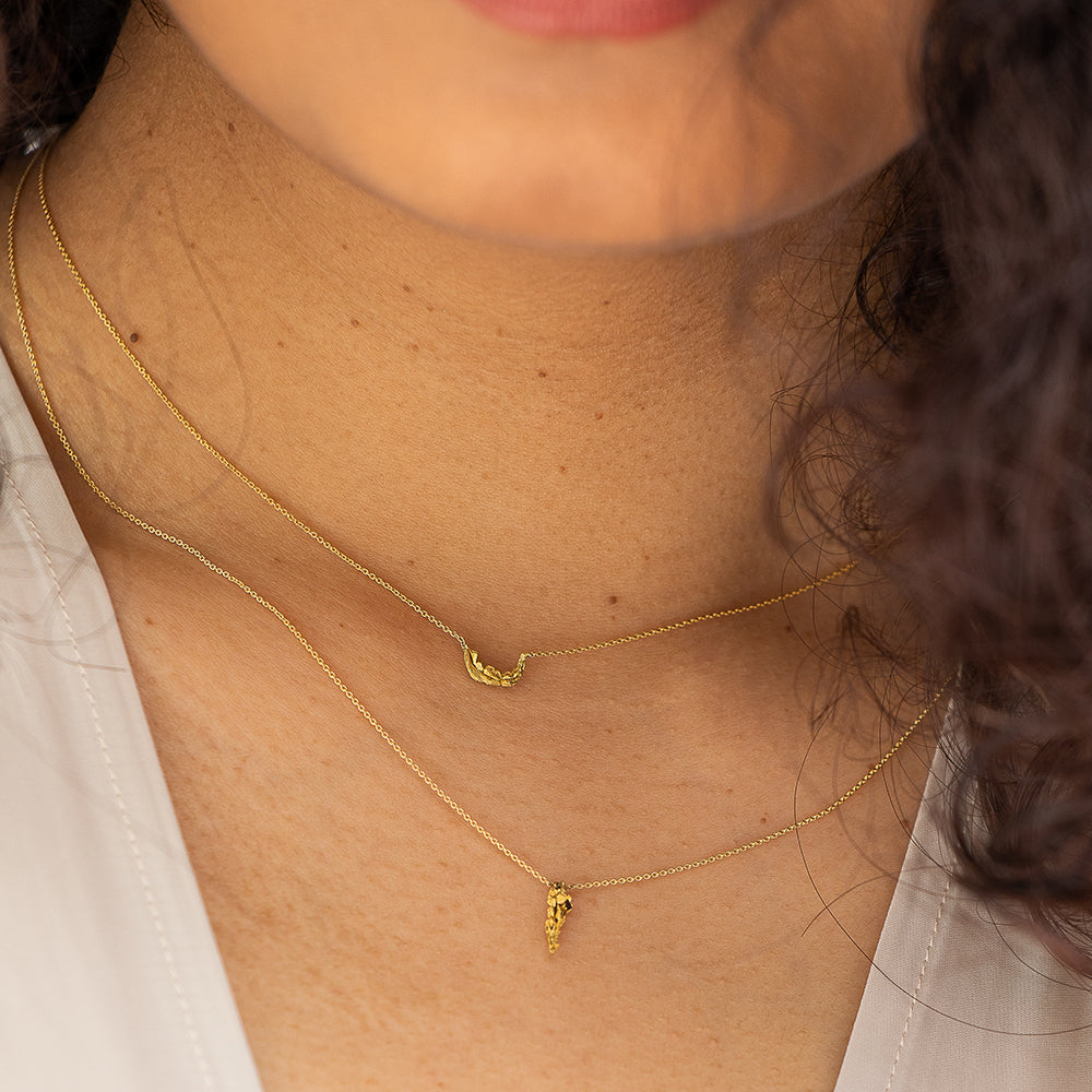  raw gold necklace