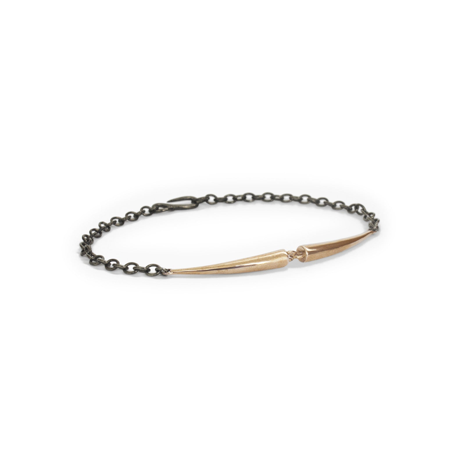 bronze/black rhodium arpent id bracelet