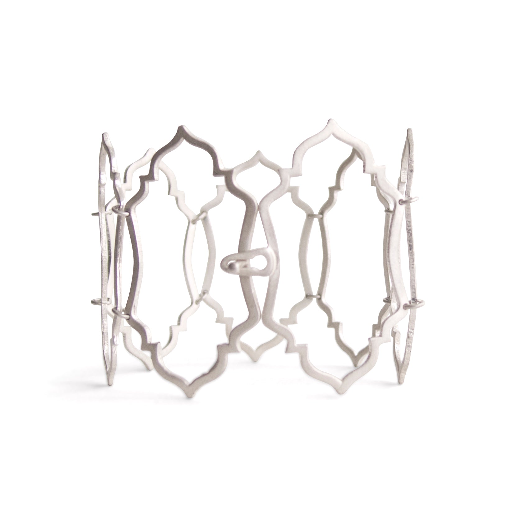 sterling silver cadre link bracelet