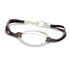 sterling silver on brown leather oculus id bracelet