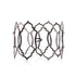 sterling silver plated with black rhodium cadre link bracelet