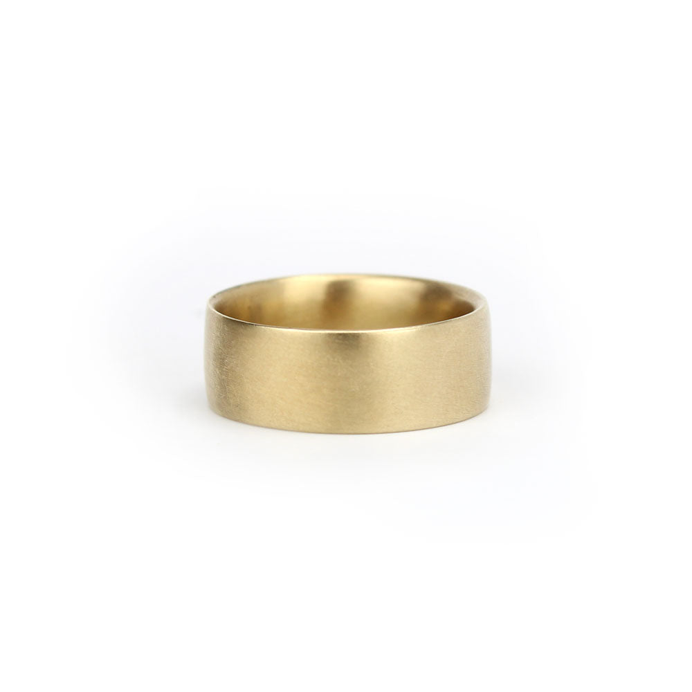 14k yellow gold / extra large flat band, carla caruso