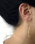  double sliver earrings