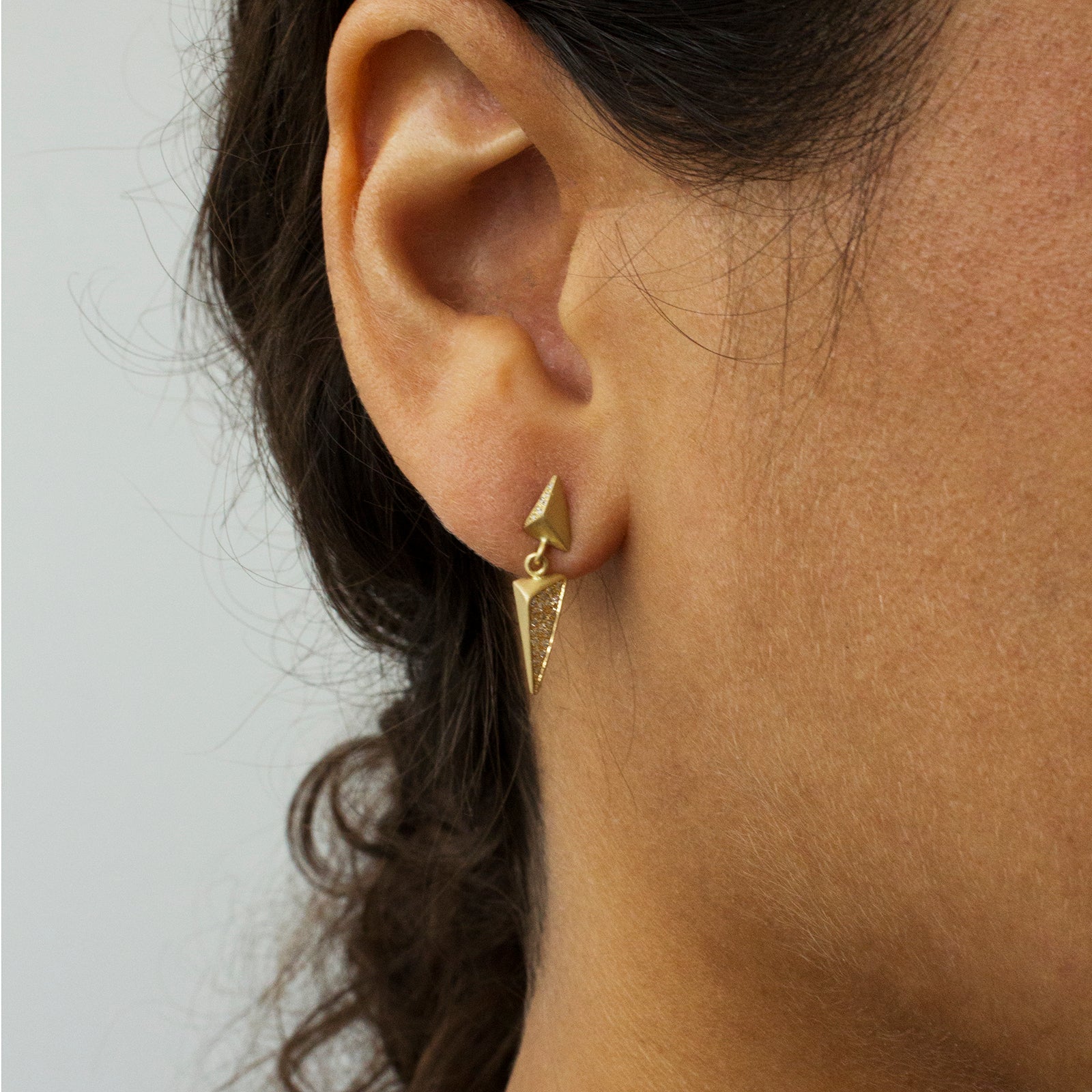  torque pavé dangle earrings