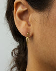  torque pavé dangle earrings