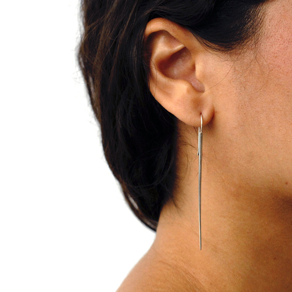  long sliver earrings