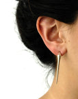  long swell drop earrings