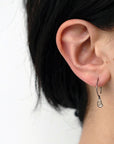  single diamond slice dangle earrings