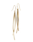 14k yellow gold double sliver earrings