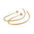 14k yellow gold drawn hoop earrings