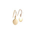 14k yellow gold small disc drop earrings