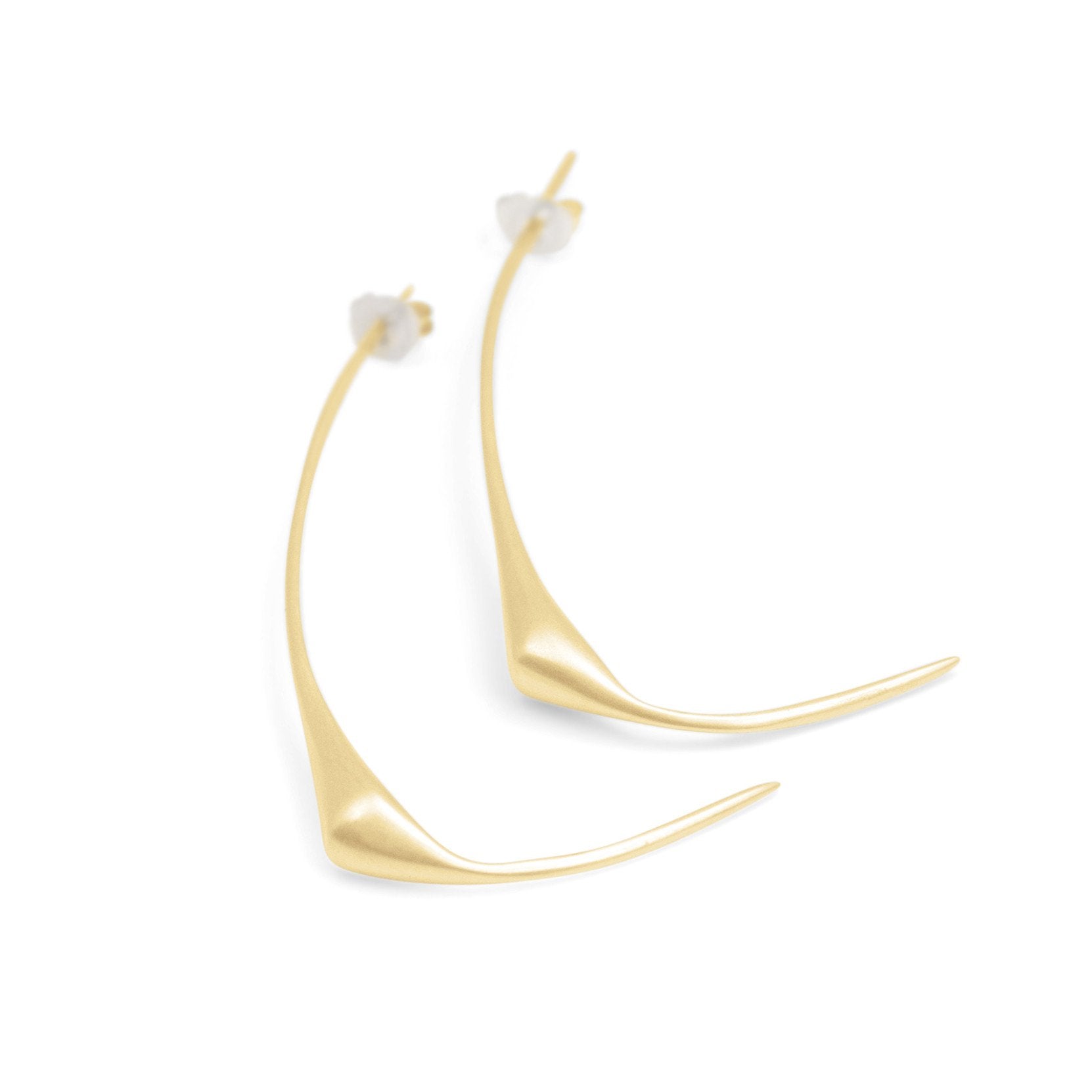 14k yellow gold swallow hoop earrings