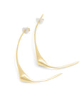 14k yellow gold swallow hoop earrings