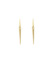 18k yellow gold / small mirror point dangle earrings