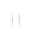 18k rose gold / medium mirror point dangle earrings