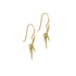 18k yellow gold trio point dangle earrings
