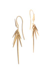 18k yellow gold / large small point cluster earrings, 18k