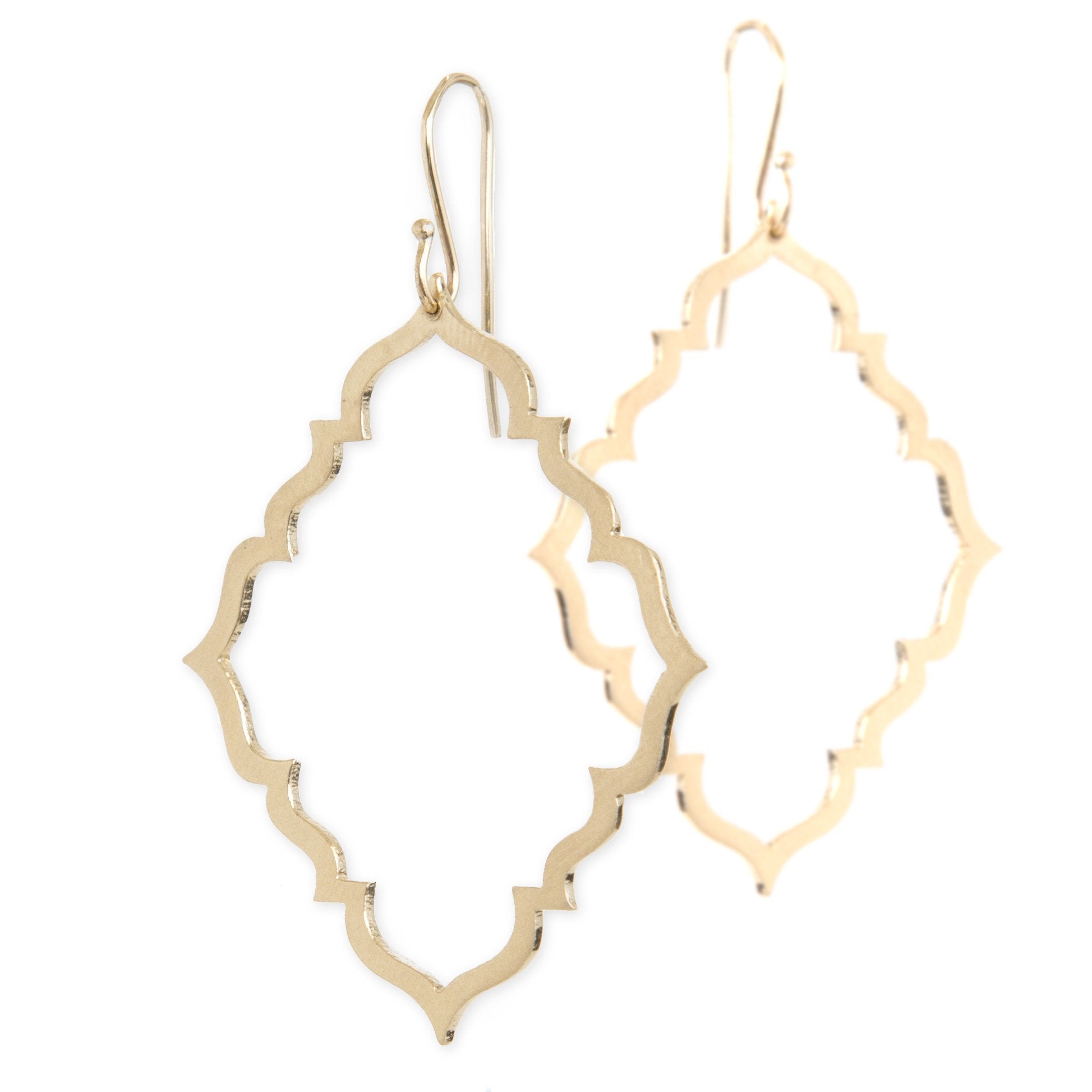 14k yellow gold portail dangle earrings