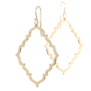 14k yellow gold portail dangle earrings
