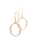 small / 14k rose gold arabesque oculus earrings