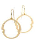 large / 14k yellow gold arabesque oculus earrings