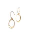 14k yellow gold small rounded oculus earrings