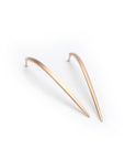 14k rose gold curved stake studs