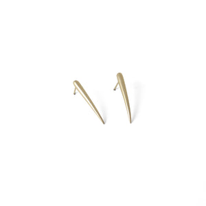 14k yellow gold tapered swell studs