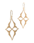 14k yellow gold arabesque star earrings