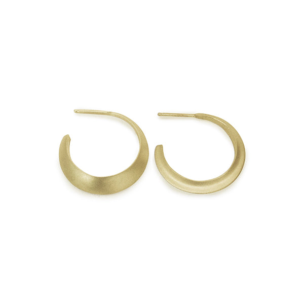 14k yellow gold minor eclipse hoops
