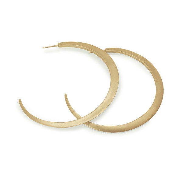 14k yellow gold major eclipse hoops