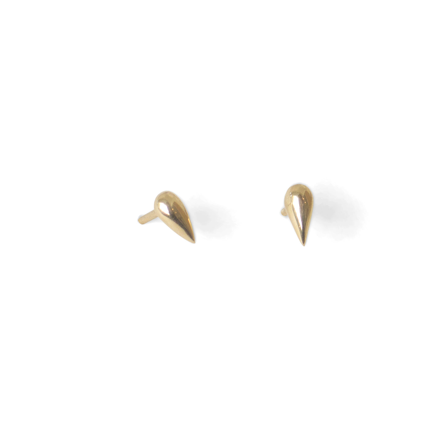 14k yellow gold pod studs