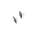 14k white gold plated in black rhodium with black pave diamonds small shard studs