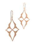 14k rose gold arabesque star earrings