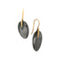 black rhodium with 14k yellow gold point / large petal and point earrings