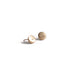 14k yellow gold with white diamonds round wedge studs