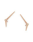 18k rose gold with white diamonds mirror point climber