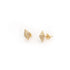 18K yellow gold with white diamonds pavé lis studs