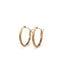 14k yellow gold with white diamonds / medium sarah diamond hoops
