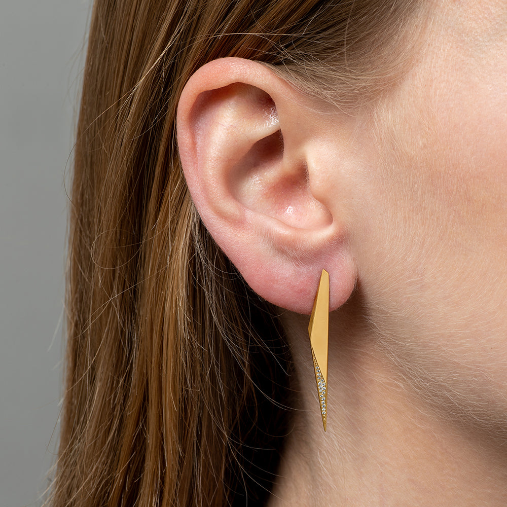  pavé long shard studs