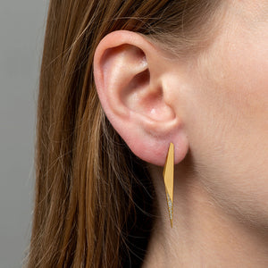  pavé long shard studs