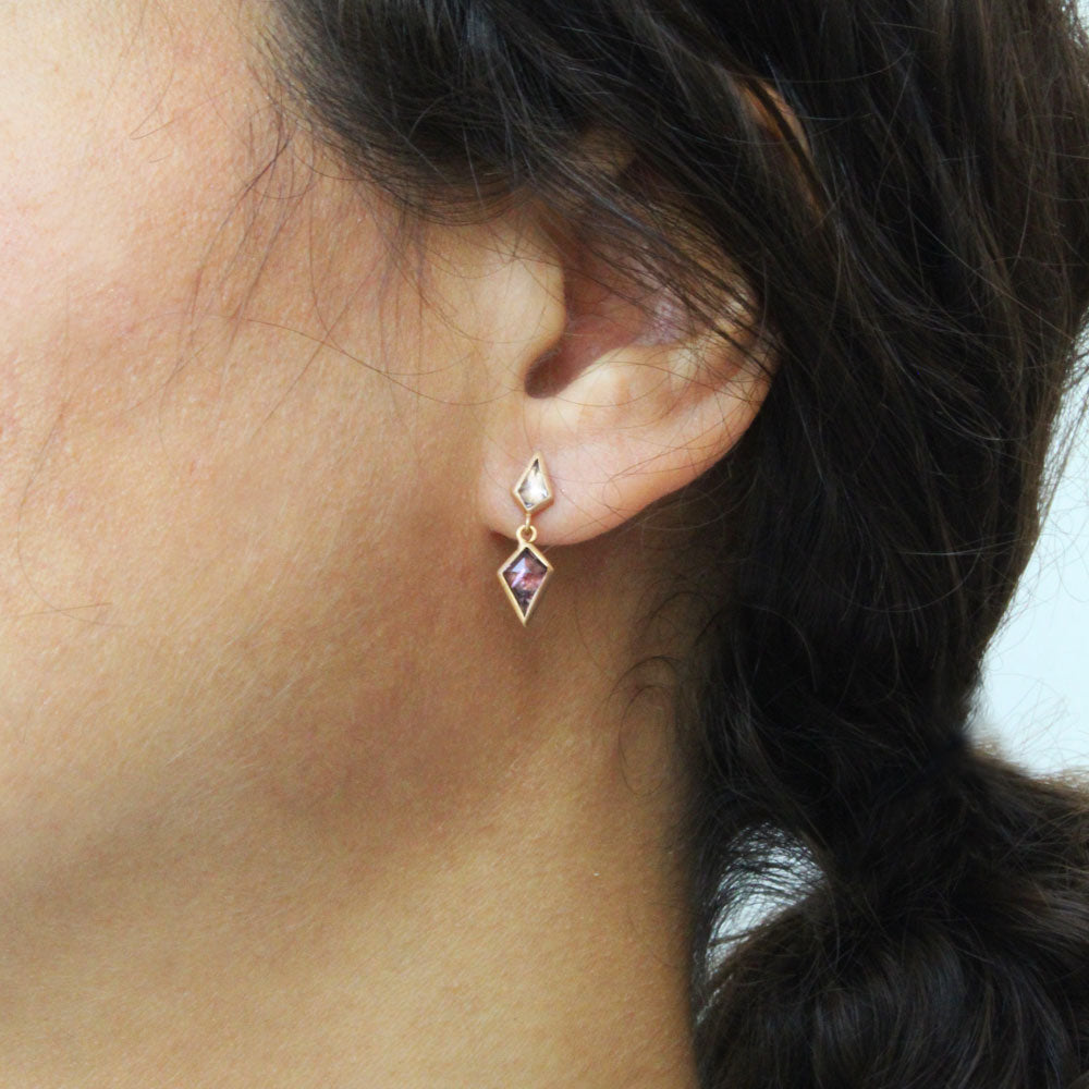  mirror spinel dangle earrings