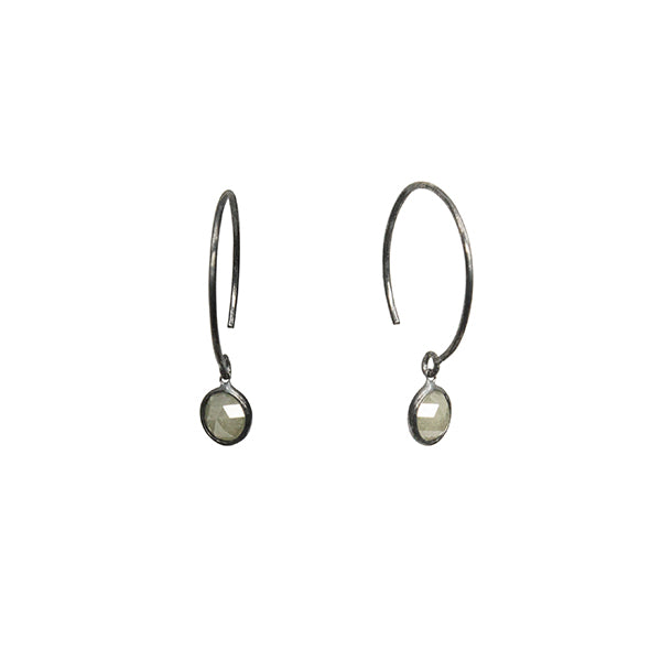  simple gray diamond earrings