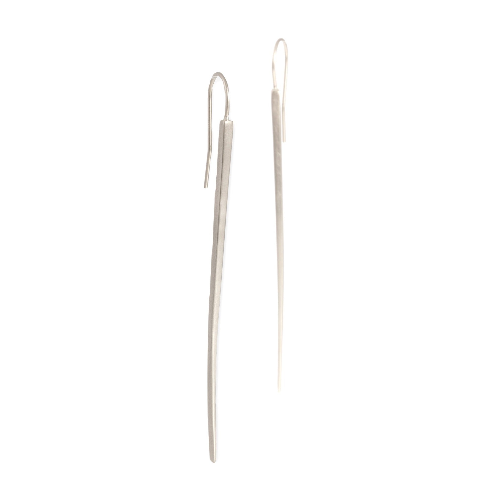 sterling silver long sliver earrings