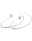 sterling silver drawn hoop earrings