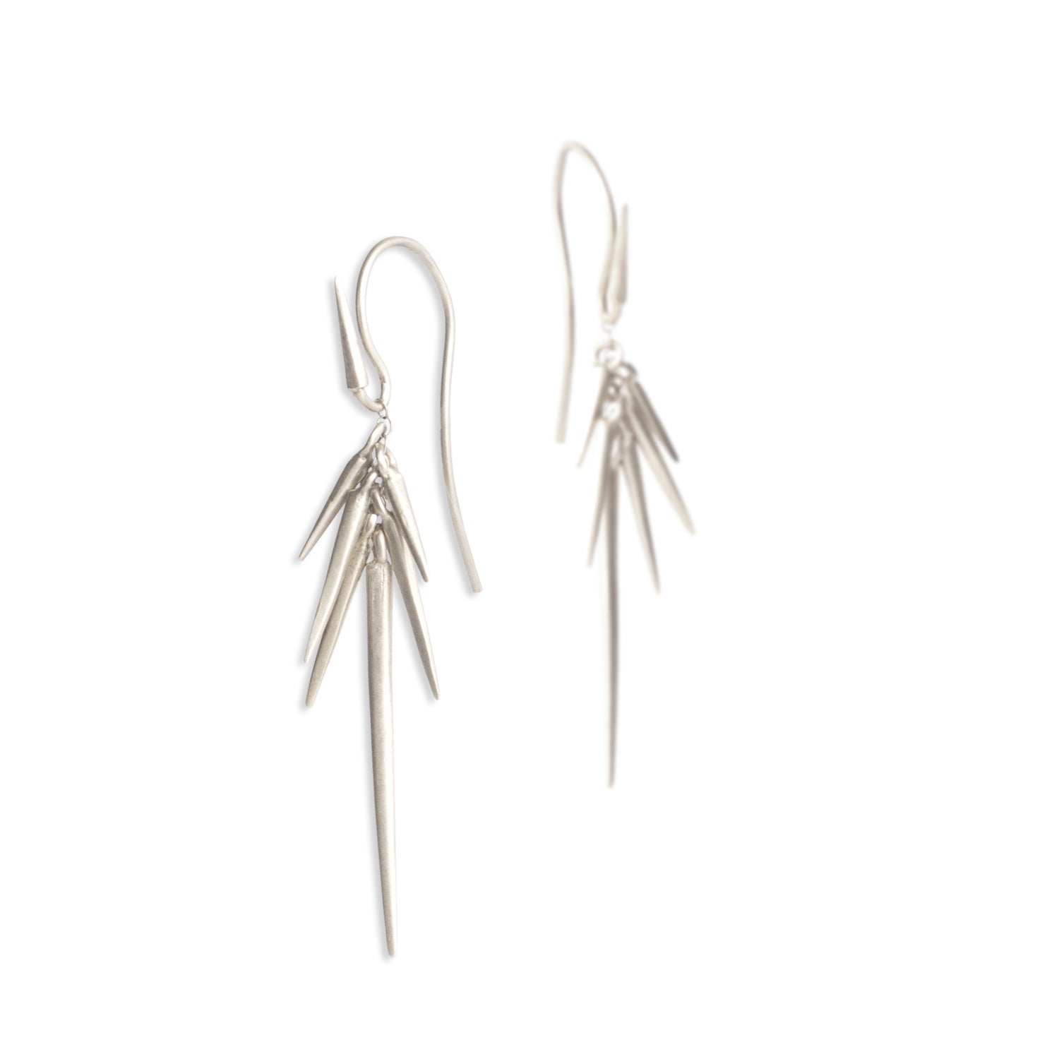 sterling silver - large small point cluster earrings