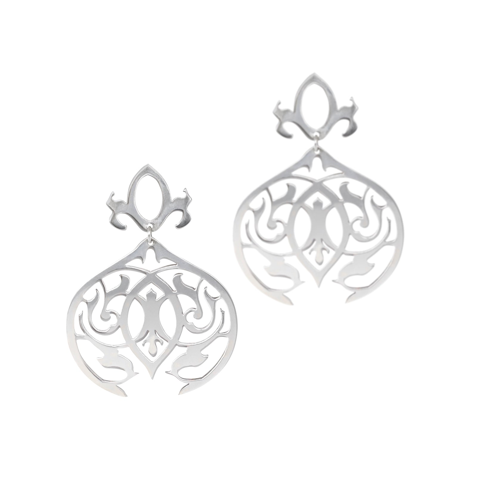 sterling silver arabesque dangle earrings