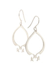 sterling silver arabesque teardrop earrings