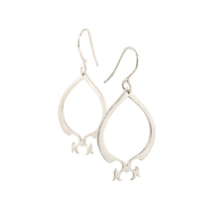 sterling silver arabesque teardrop earrings