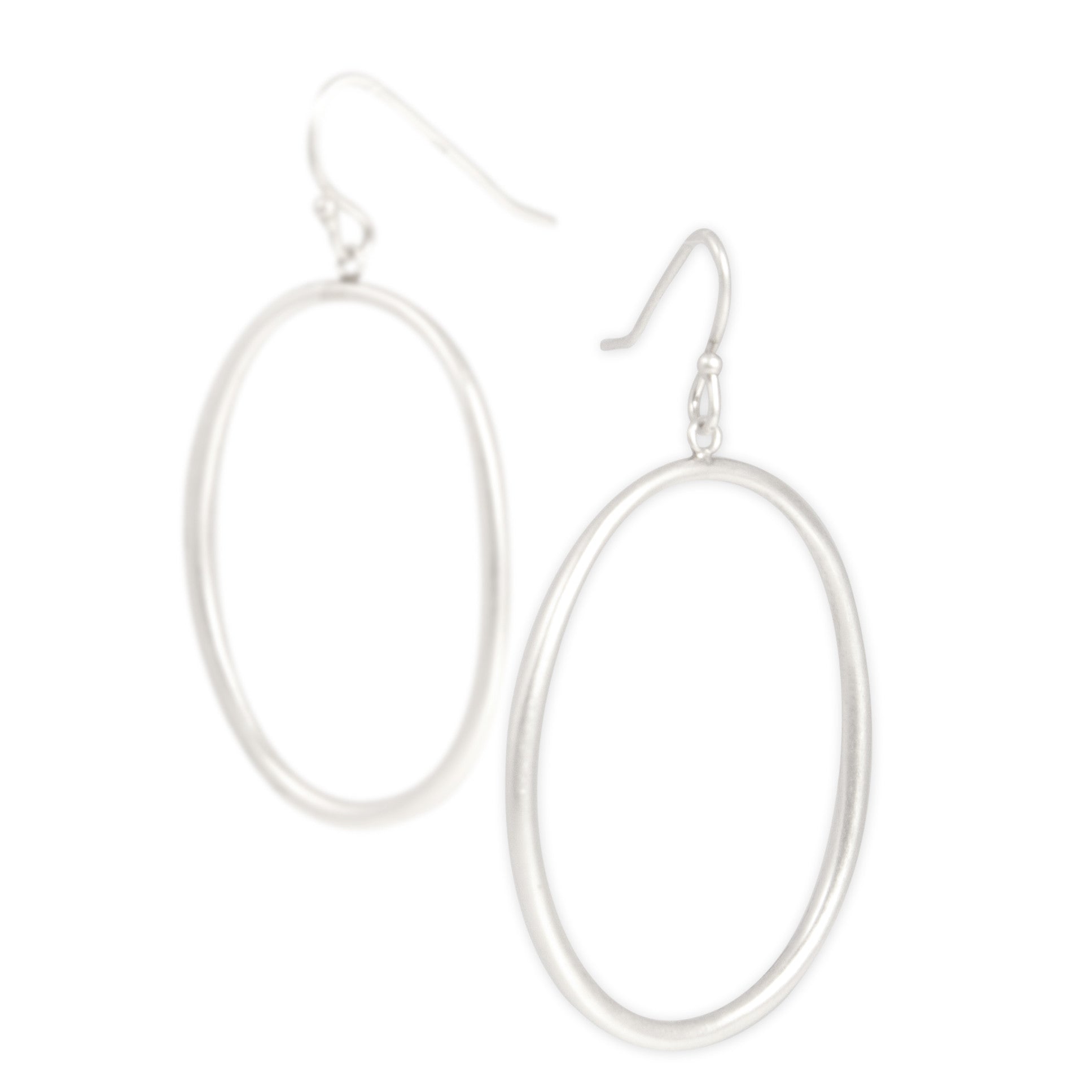 sterling silver / large &quot;o&quot; drop earrings